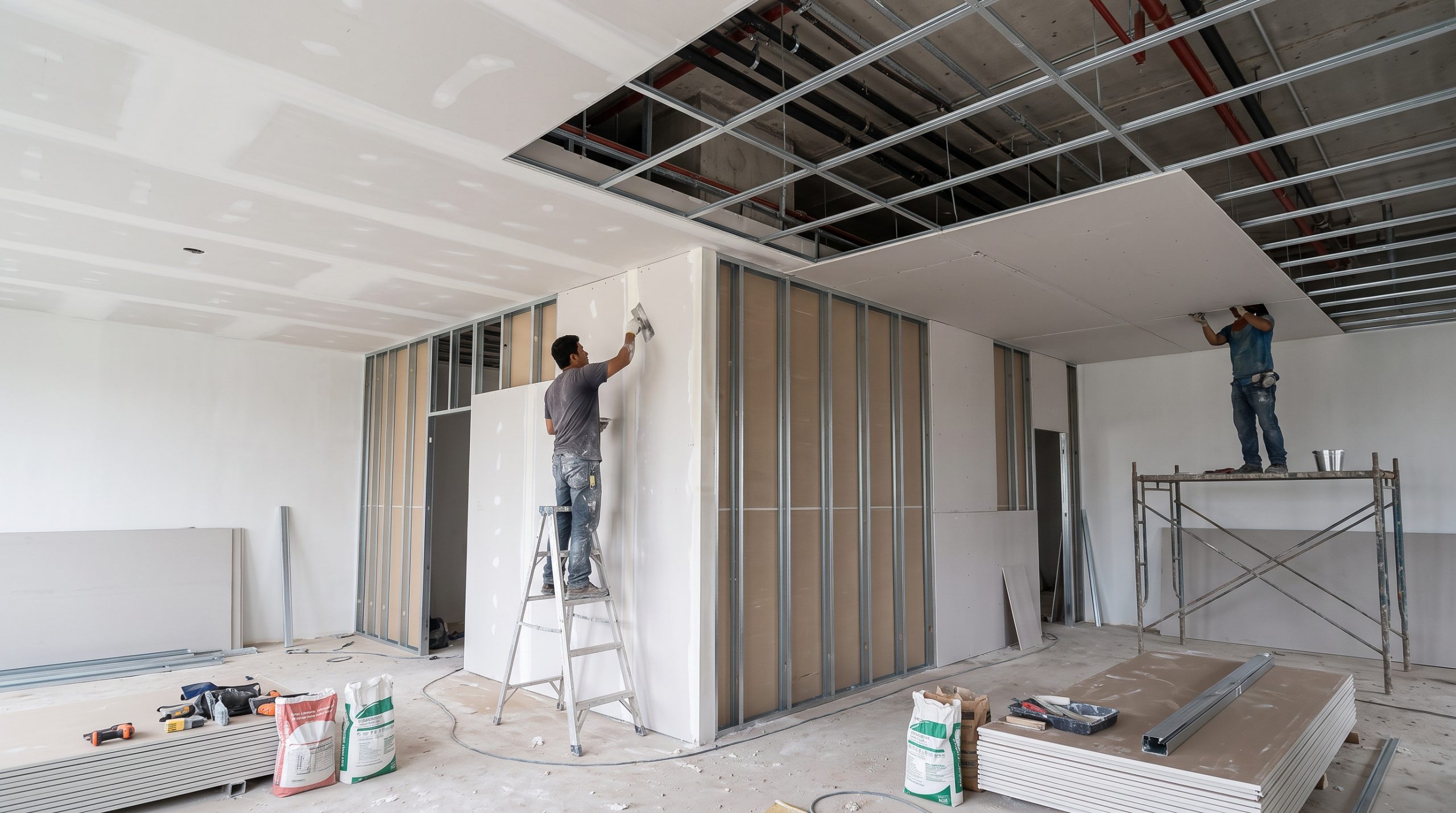 Gypsum Partition and Ceiling Work